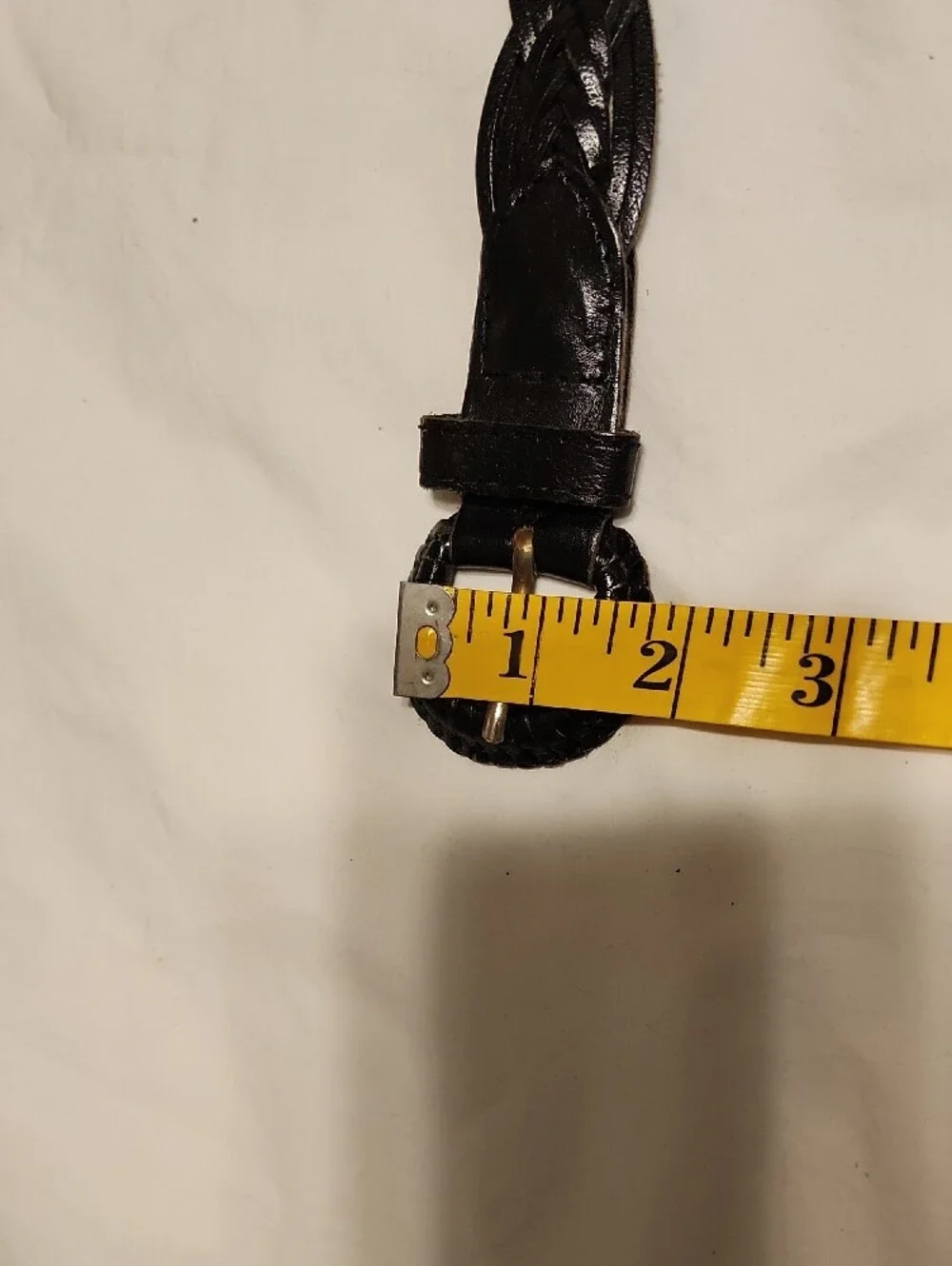 Black Braided Leather Belt - Classic Neutral Accessory